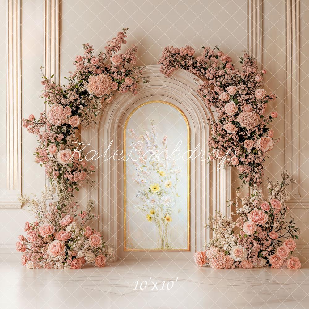 Kate Pink Floral Arch Wall Backdrop Designed by Chain Photography - Image 7