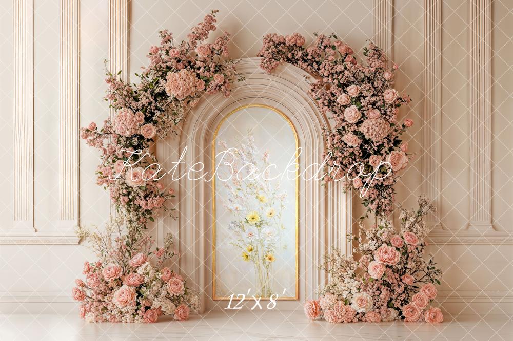 Kate Pink Floral Arch Wall Backdrop Designed by Chain Photography - Image 8