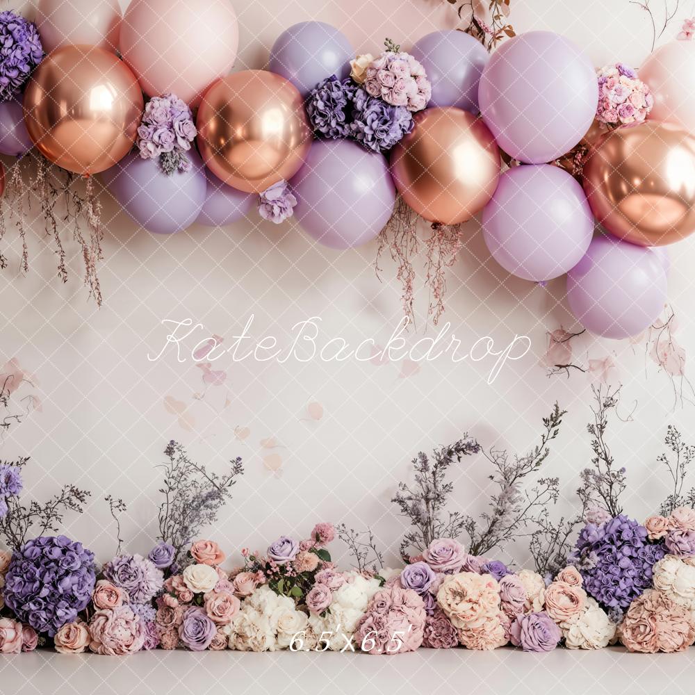 Kate Flower Arch With Colorful Balloons Backdrop Designed by Emetselch - Image 2