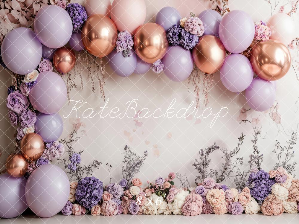 Kate Flower Arch With Colorful Balloons Backdrop Designed by Emetselch - Image 3