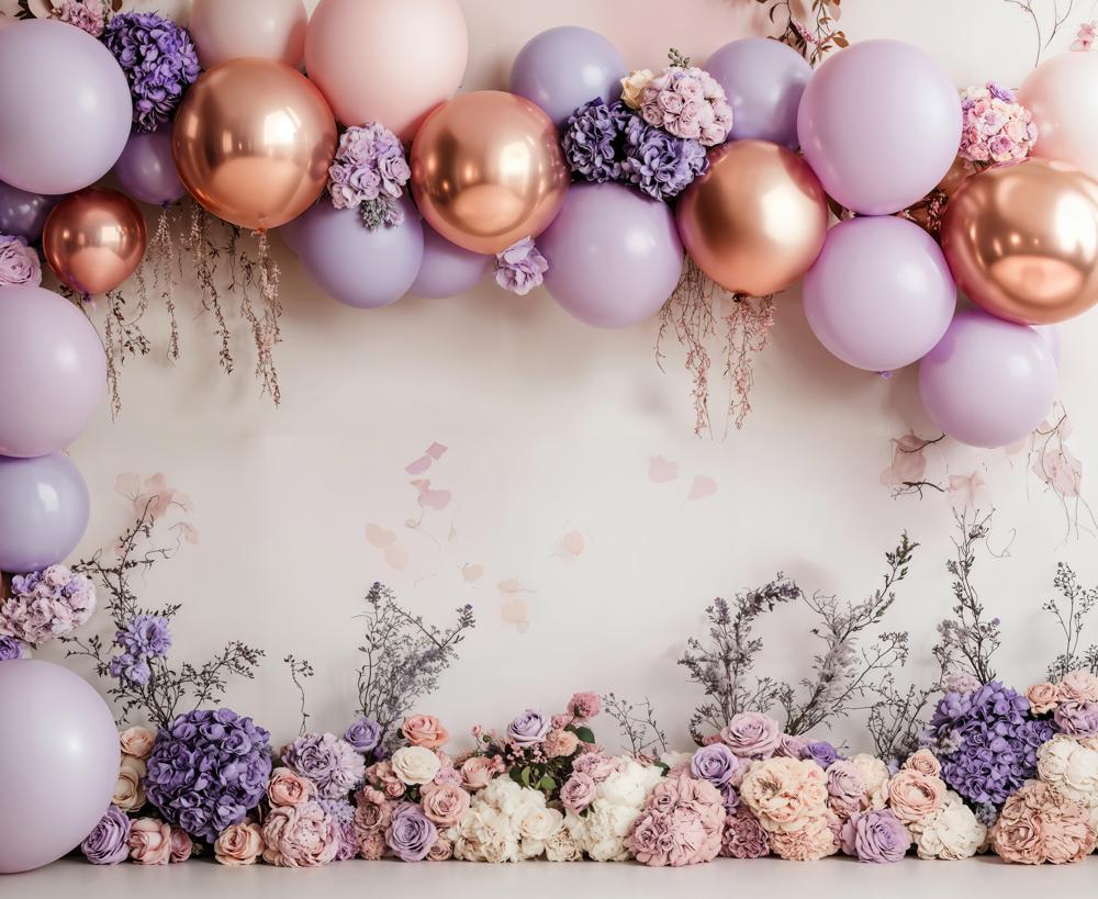 Kate Flower Arch With Colorful Balloons Backdrop Designed by Emetselch - Image 6