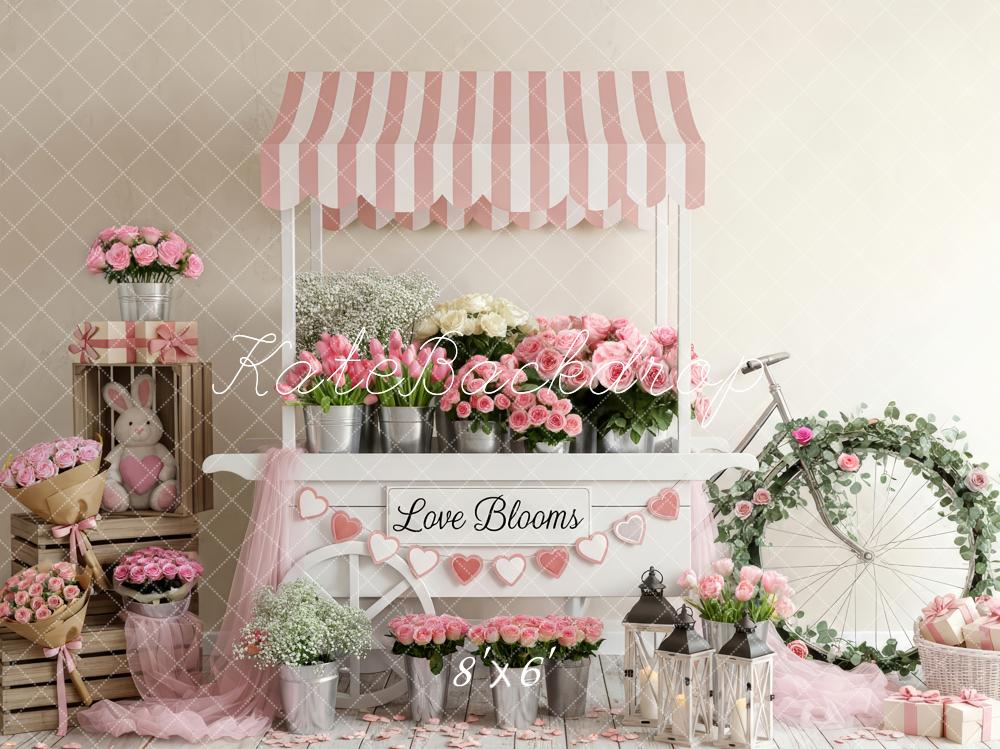 Kate Spring Floral Cart Pink Roses Crates Backdrop Designed by Patty Robert - Image 3