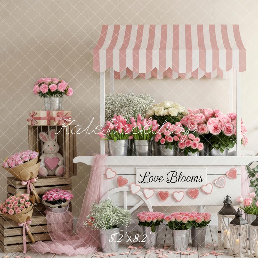 Kate Spring Floral Cart Pink Roses Crates Backdrop Designed by Patty Robert - Image 5
