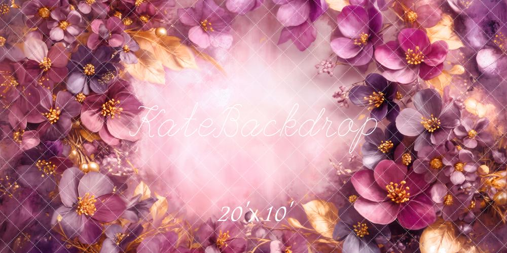 Kate Flower Fine Art Purple Gold Backdrop Designed by Emetselch - Image 8