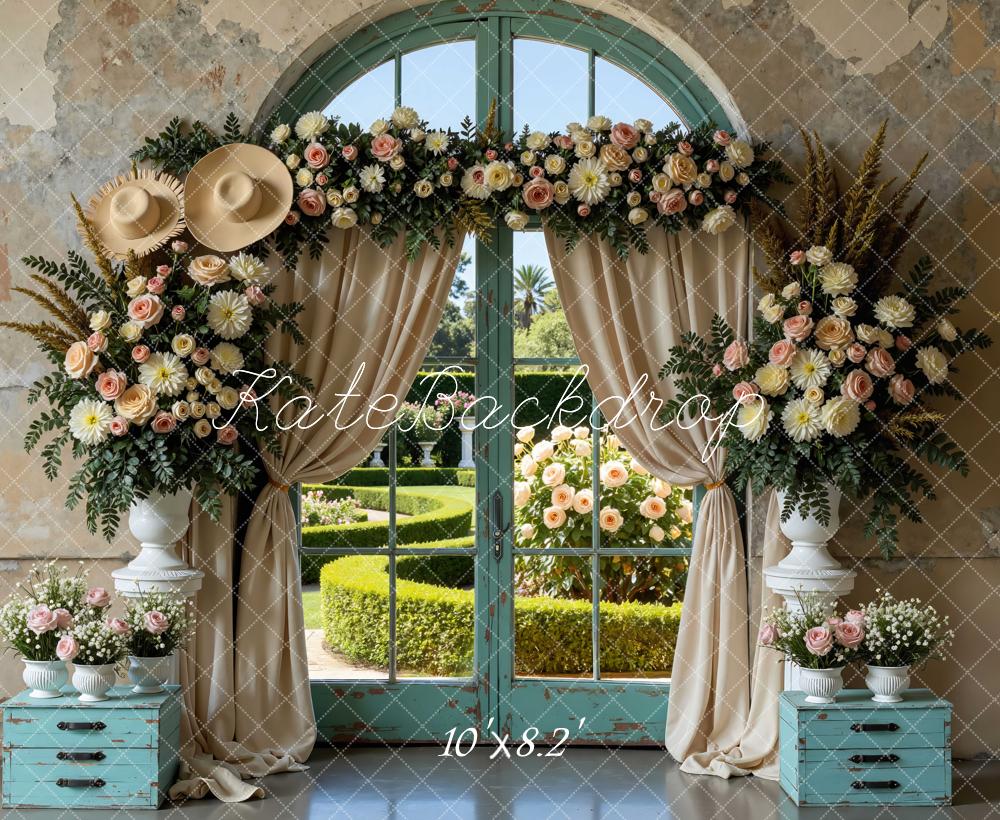 Kate Spring Flower Hats Garden Window Backdrop Designed by Mini MakeBelieve - Image 6
