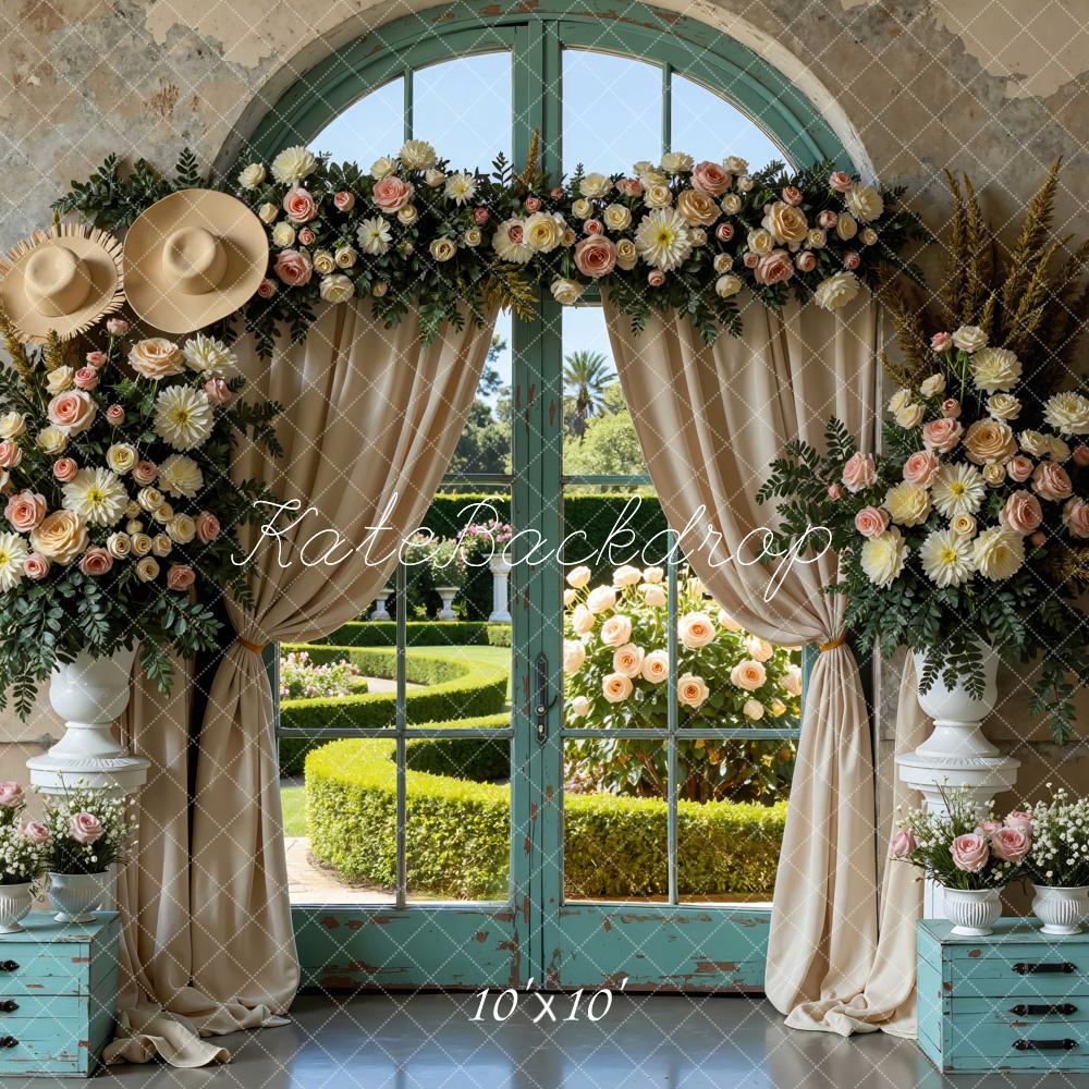 Kate Spring Flower Hats Garden Window Backdrop Designed by Mini MakeBelieve - Image 7