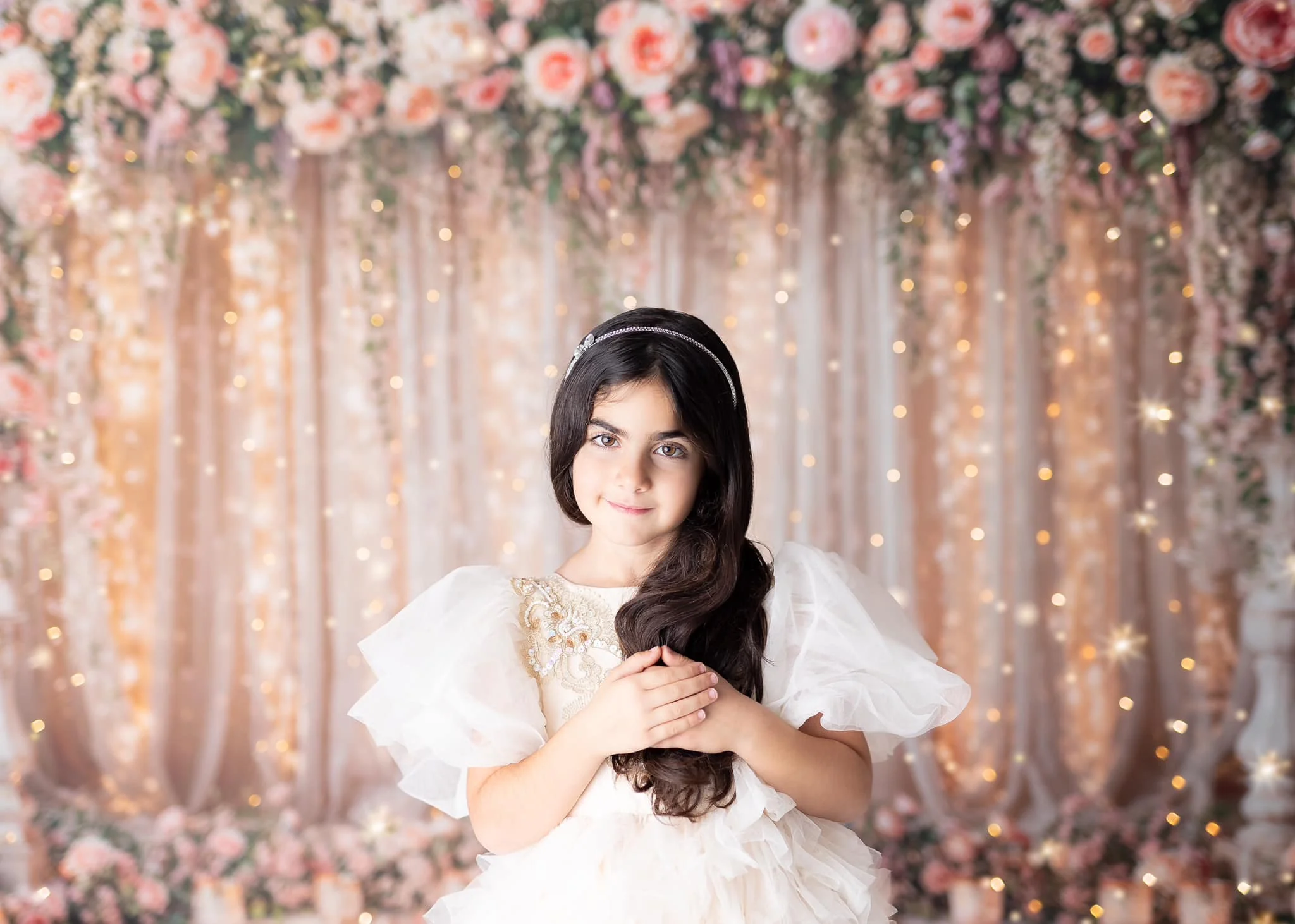 Kate Flower Light Curtain Wedding Backdrop Designed by Chain Photography - Image 5
