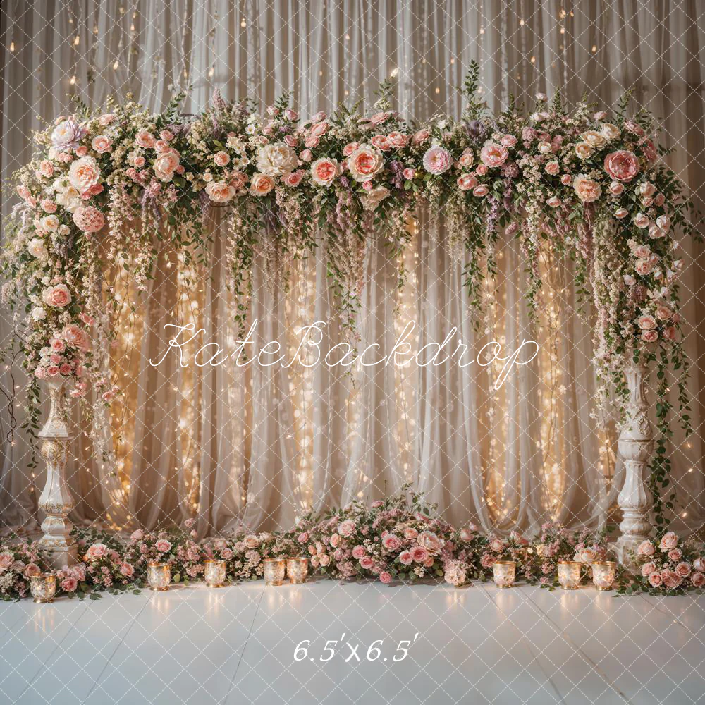 Kate Flower Light Curtain Wedding Backdrop Designed by Chain Photography - Image 6