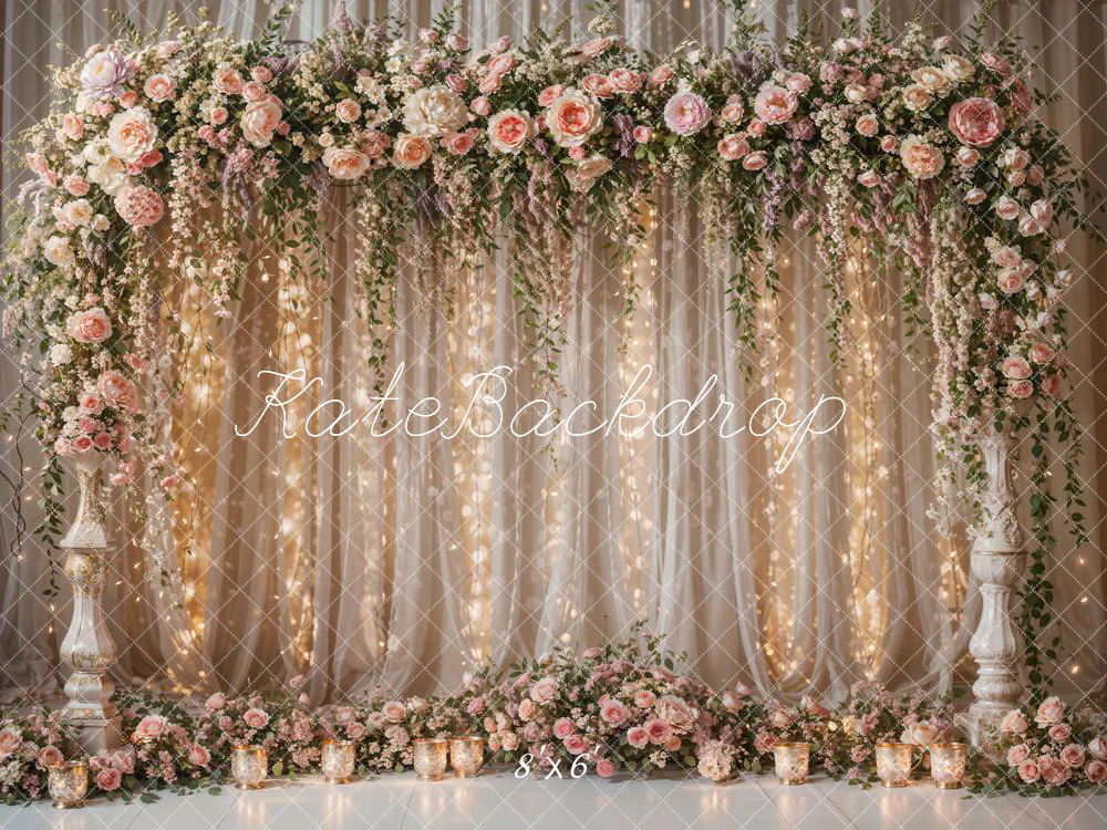 Kate Flower Light Curtain Wedding Backdrop Designed by Chain Photography - Image 7