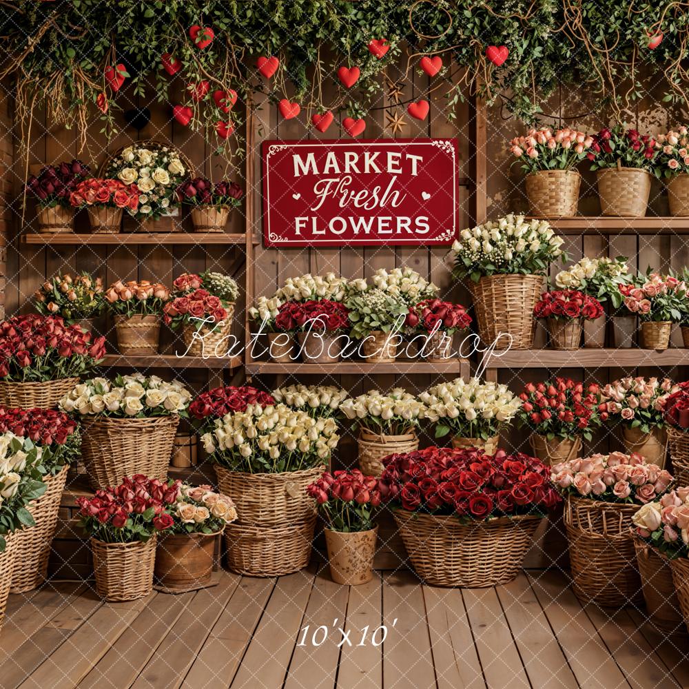 Kate Flower Market Baskets Shelves Roses Backdrop Designed by Emetselch - Image 7