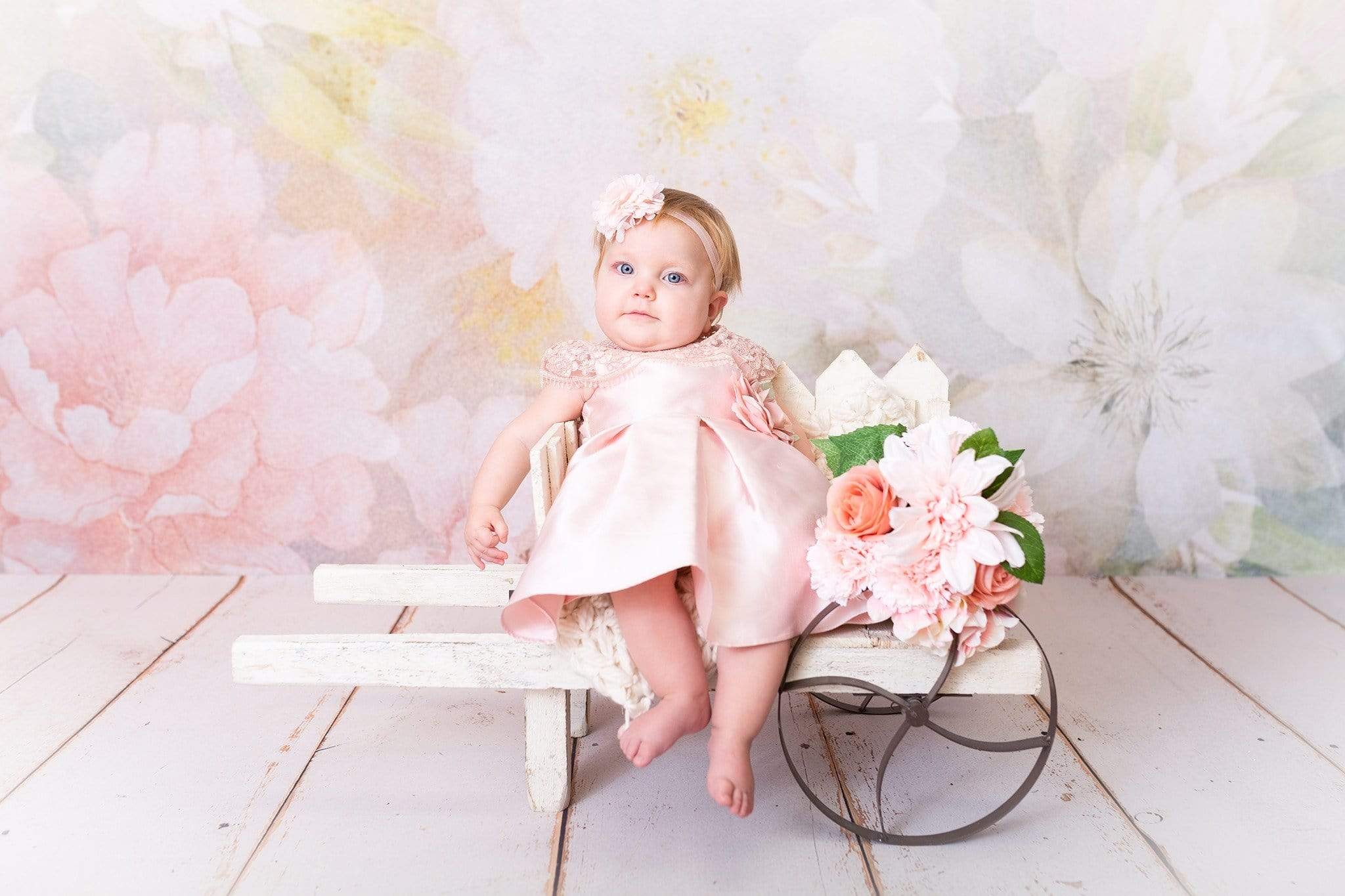 Kate Flowers Pastel Florals Backdrop for Photography Designed by Amanda Moffatt - Image 4