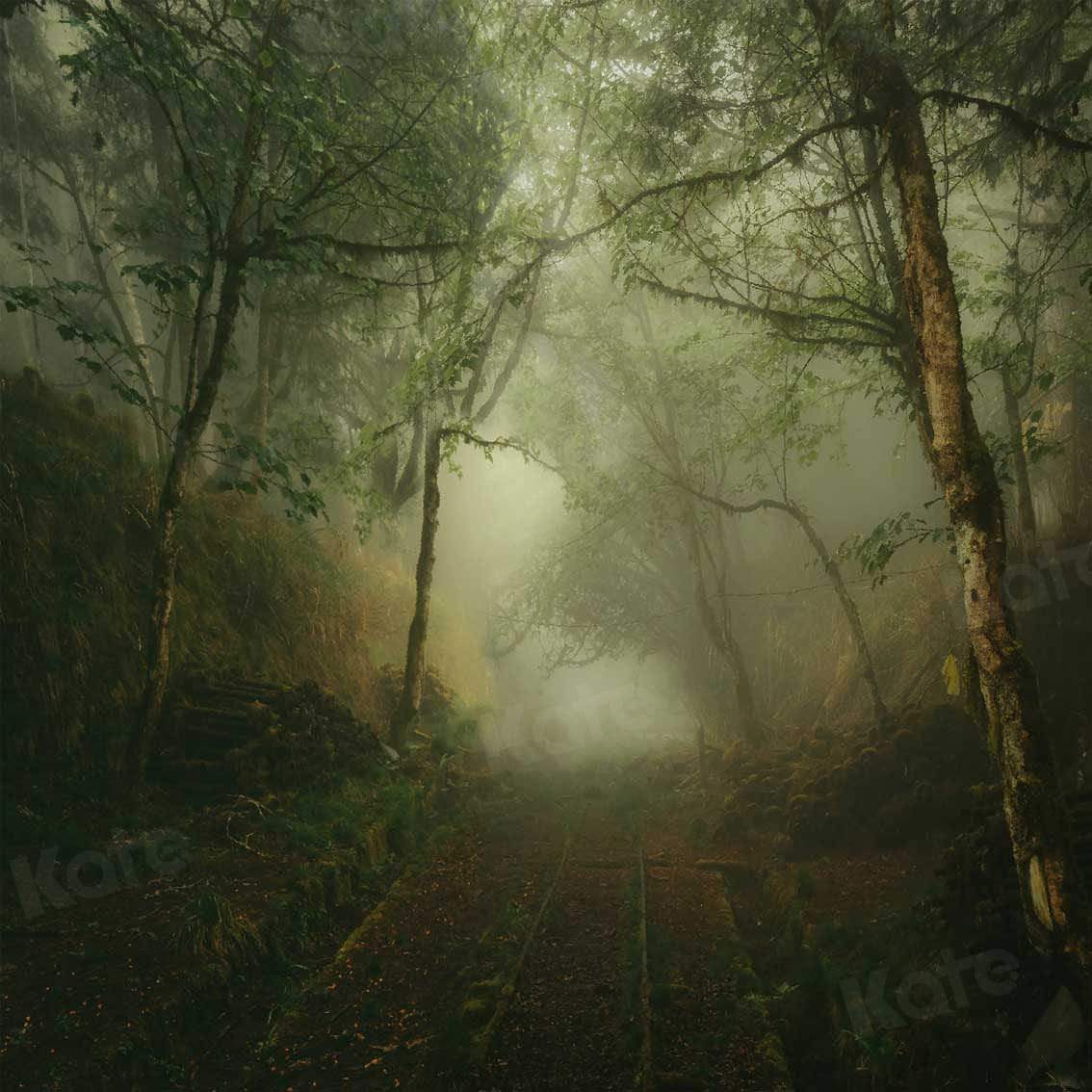 Kate Foggy Forest Summer Backdrop for Photography - Image 2