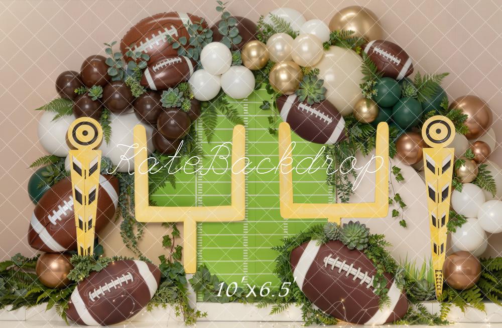 Kate Football Field Balloons Fleece Backdrop Designed by Chain Photography - Image 2
