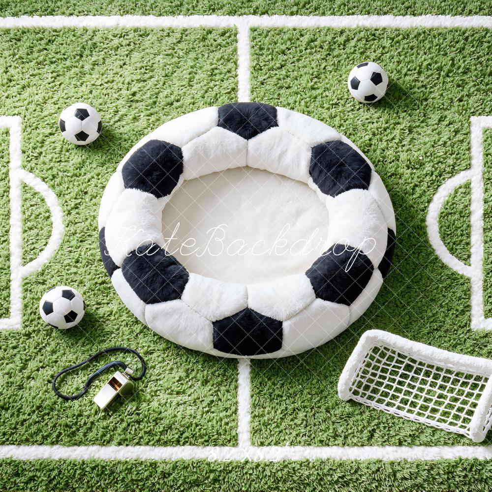 Kate Football Field Balls Goal Green Backdrop Designed by Mini MakeBelieve - Image 5