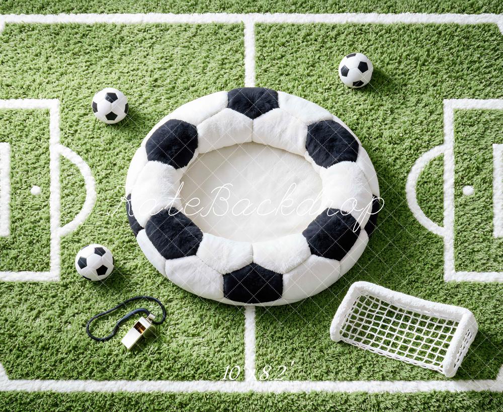 Kate Football Field Balls Goal Green Backdrop Designed by Mini MakeBelieve - Image 6