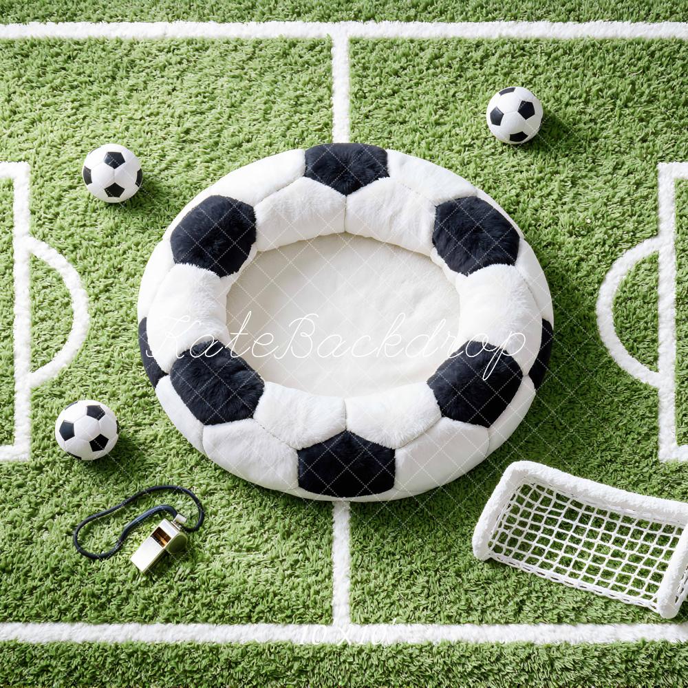 Kate Football Field Balls Goal Green Backdrop Designed by Mini MakeBelieve - Image 7