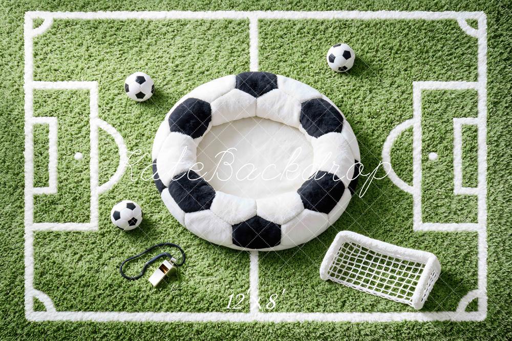 Kate Football Field Balls Goal Green Backdrop Designed by Mini MakeBelieve - Image 8