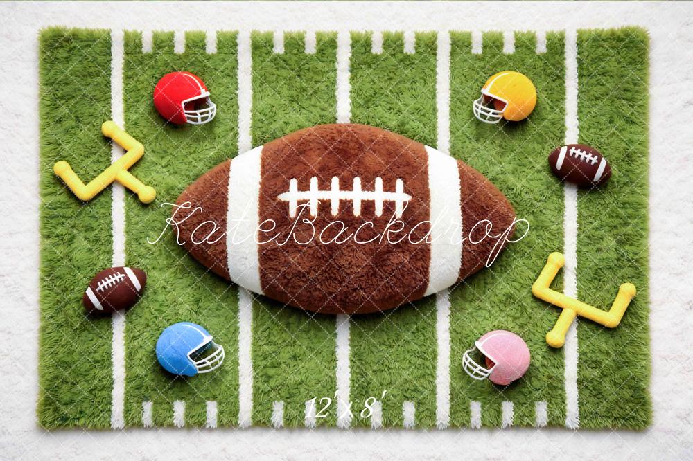 Kate Football Field Large Ball Helmets Goalposts Green Backdrop Designed by Mini MakeBelieve - Image 8