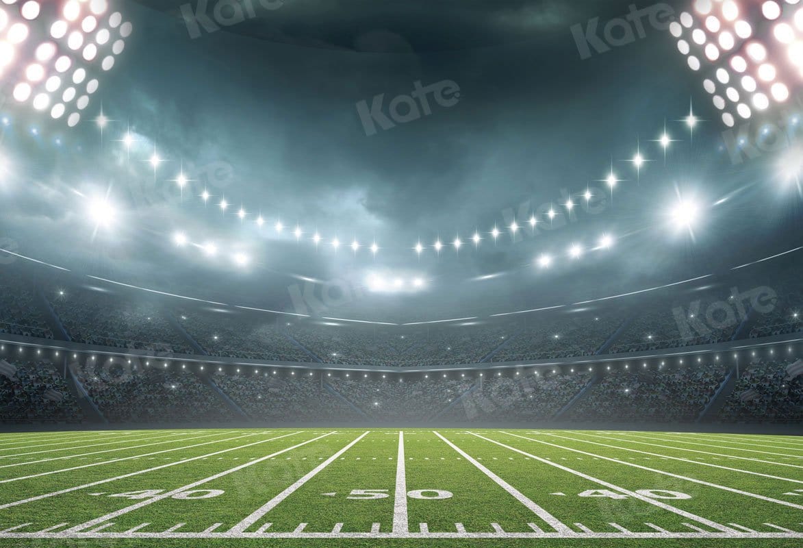 Kate Football Field Night Lights Sports Backdrop for Photography - Image 2