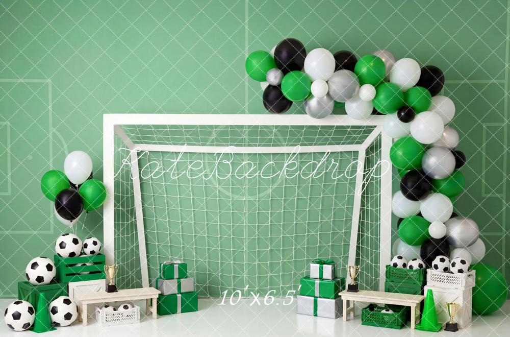 Kate Football Goal Balloons Presents Green Fleece Backdrop Designed by Patty Robert - Image 2
