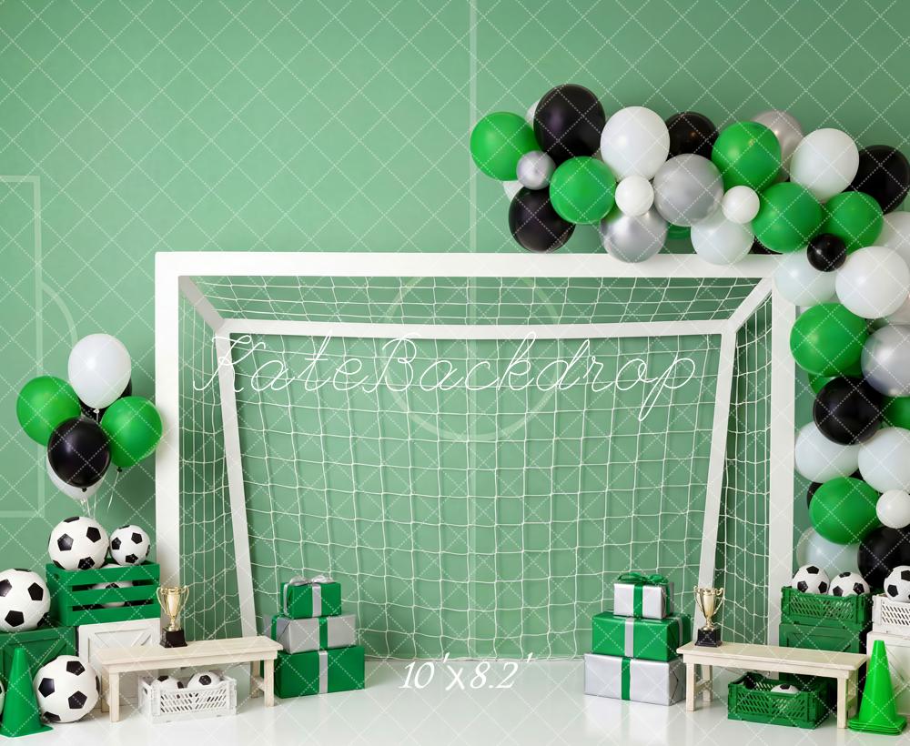 Kate Football Goal Balloons Presents Green Fleece Backdrop Designed by Patty Robert - Image 3