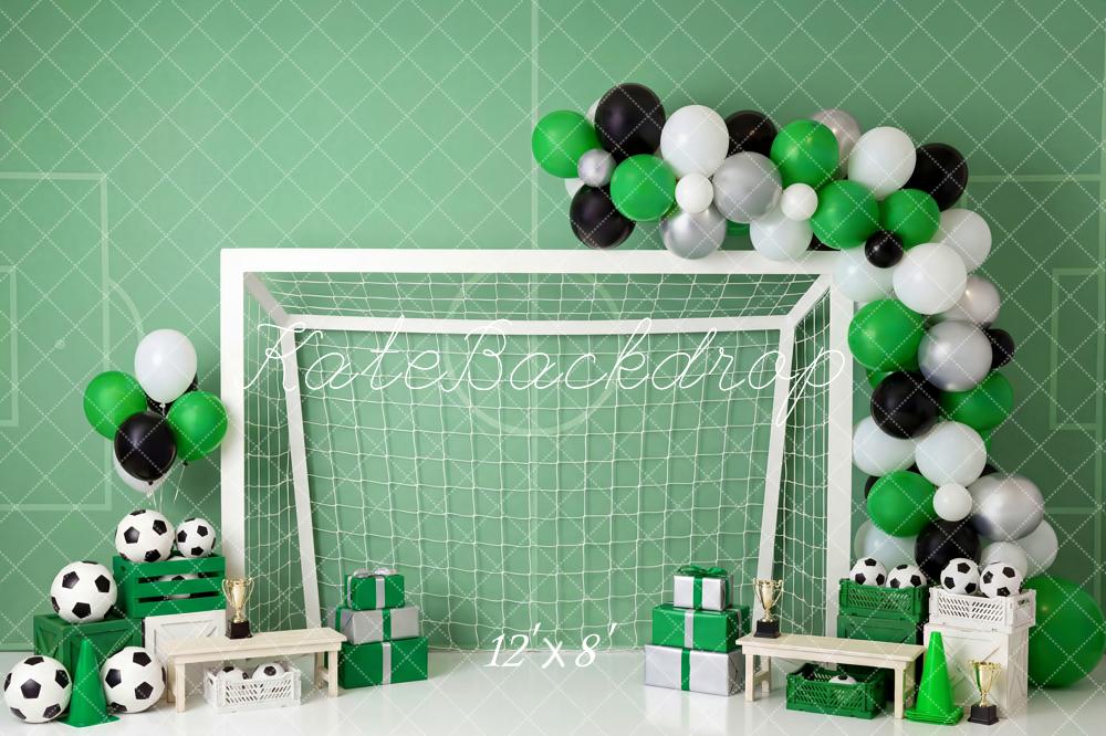 Kate Football Goal Balloons Presents Green Fleece Backdrop Designed by Patty Robert - Image 4