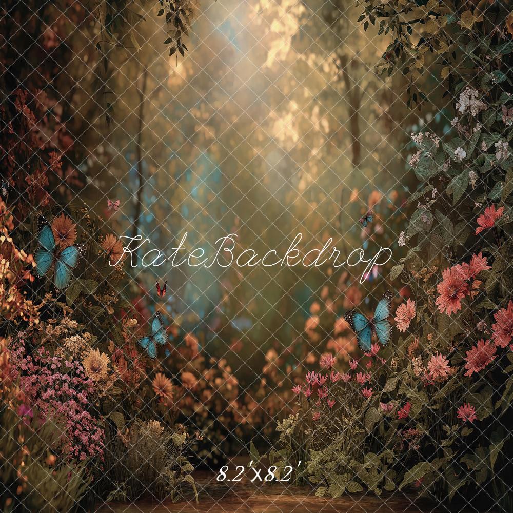 Kate Forest Butterflies Sunlight Backdrop Designed by Angela Marie Photography - Image 5