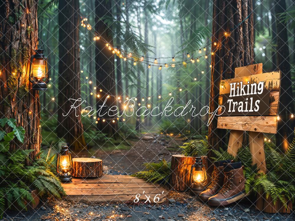 Kate Forest Hiking Trails Lantern Backdrop Designed by Kate Image - Image 3