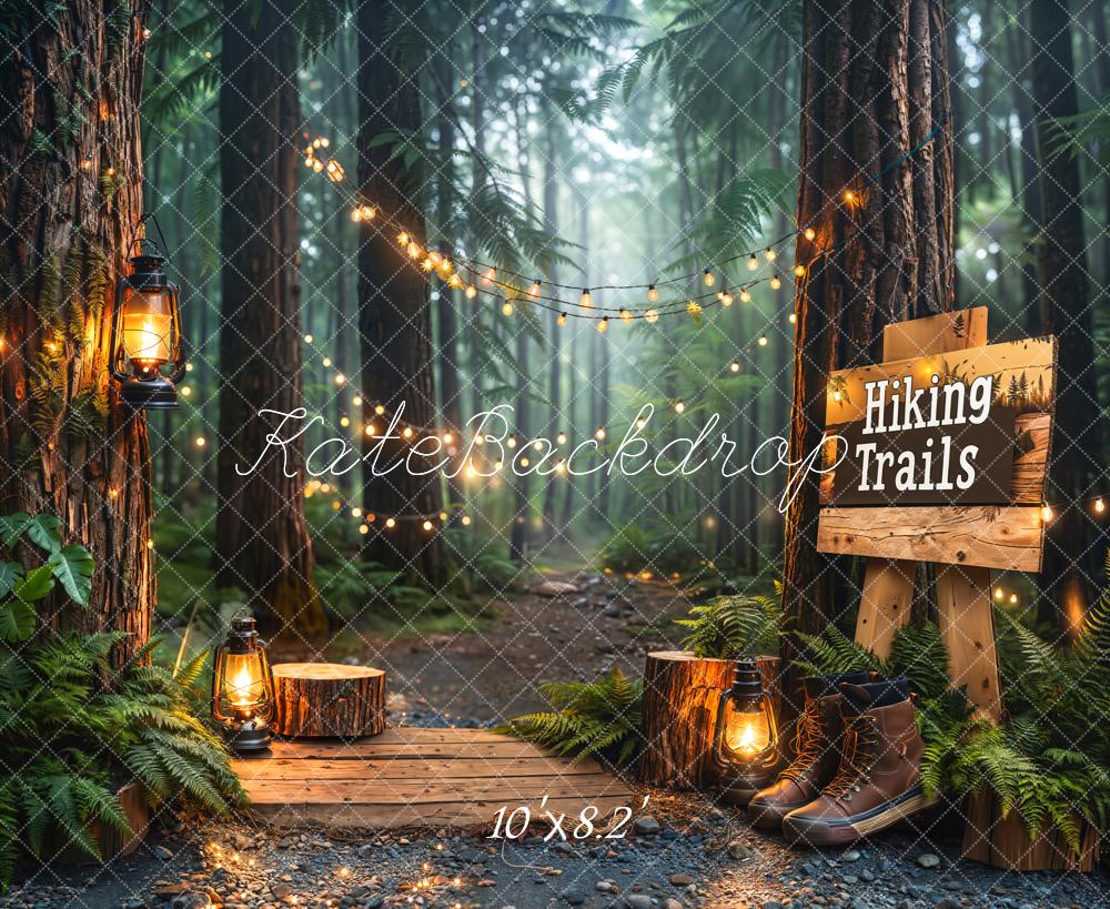 Kate Forest Hiking Trails Lantern Backdrop Designed by Kate Image - Image 5