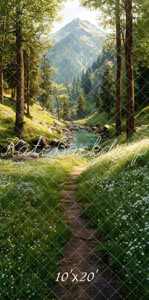 Kate Forest Mountain River Pathway Backdrop Designed by Emetselch - Image 8