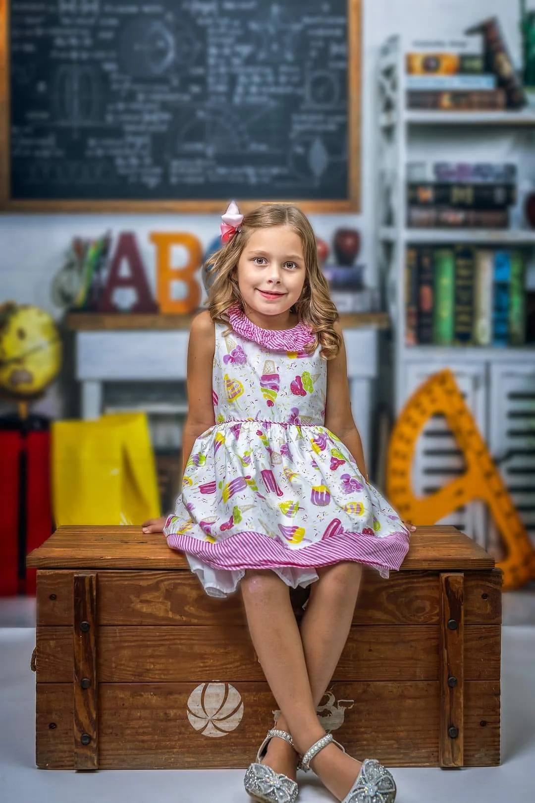 Kate Fresh Back to School White Board Backdrop for Photography - Image 3