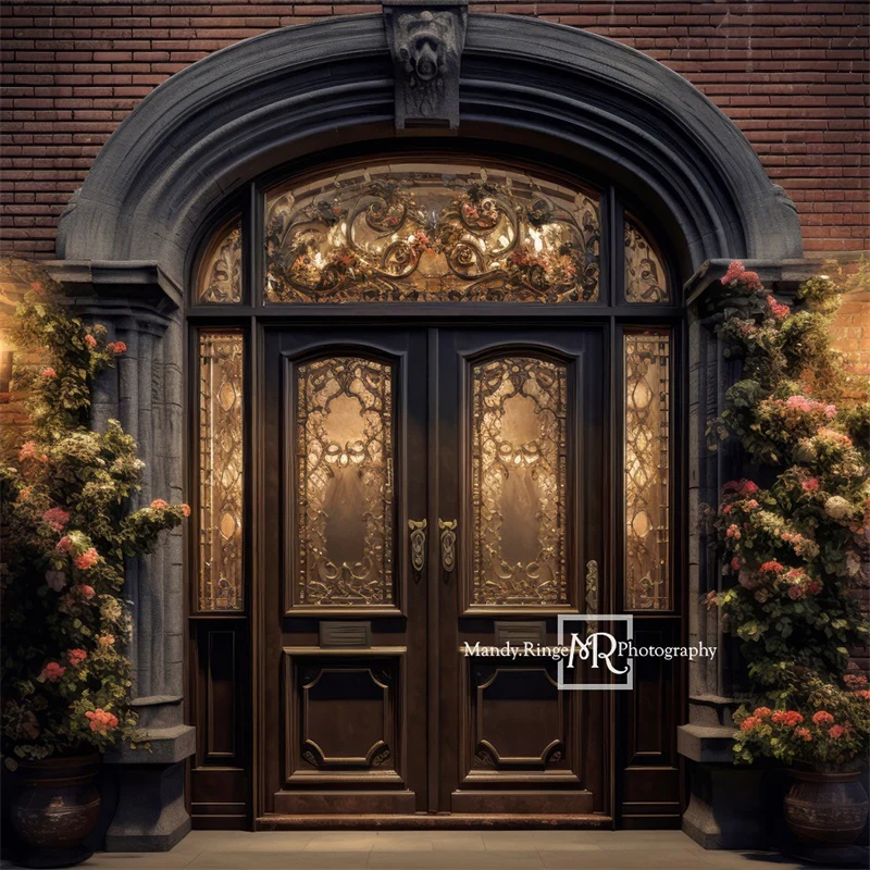 Kate Front Door Flowers Night Backdrop Designed by Mandy Ringe Photography - Image 5