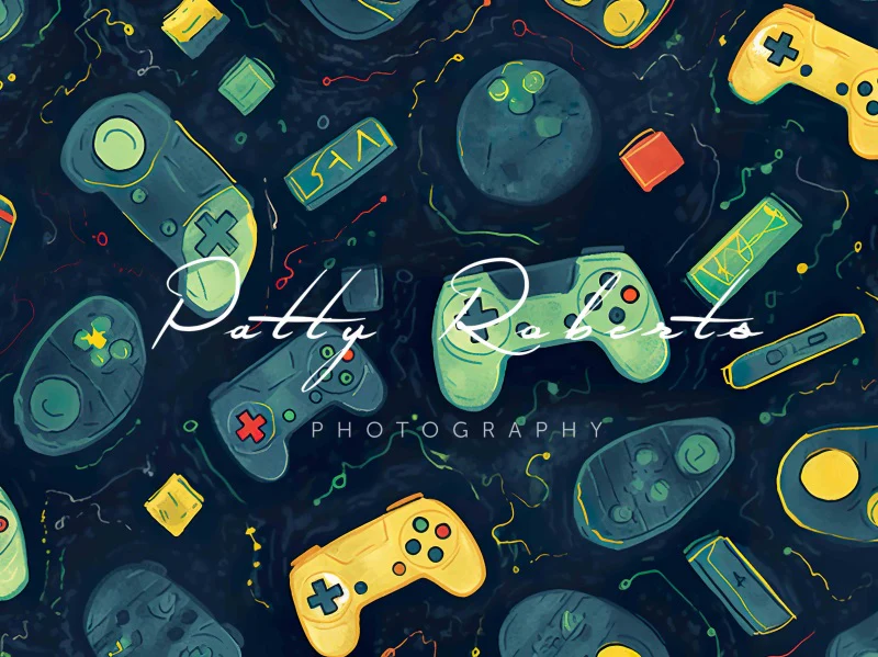 Kate Game World Gamepad Backdrop Designed by Patty Robert - Image 4