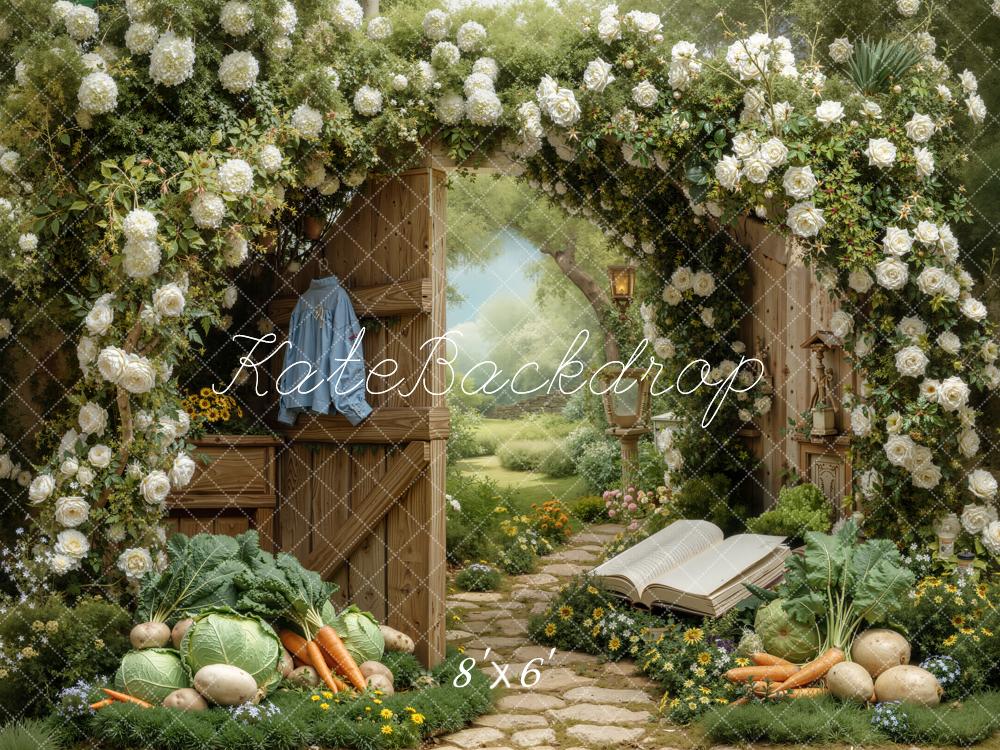 Kate Spring Garden Arch Floral Vegetables Backdrop Designed by Chain Photography - Image 3