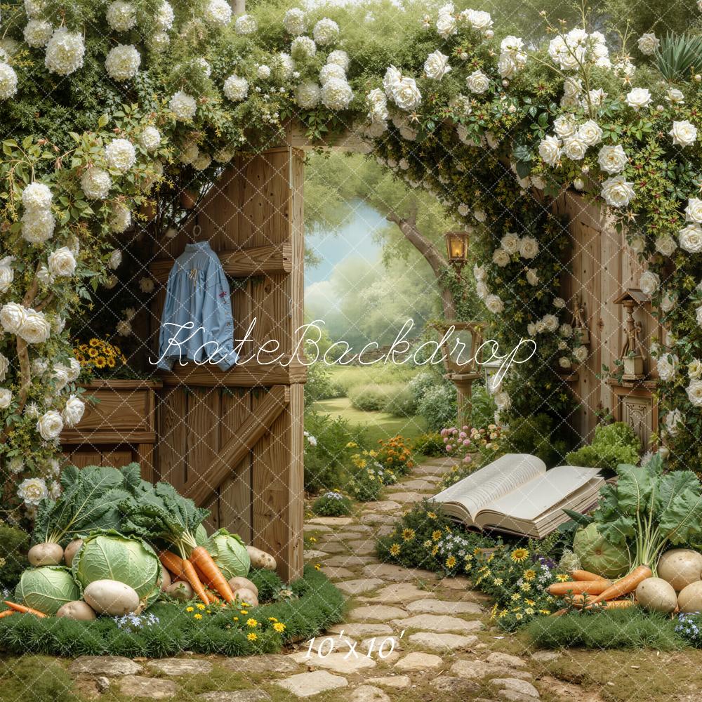Kate Spring Garden Arch Floral Vegetables Backdrop Designed by Chain Photography - Image 7