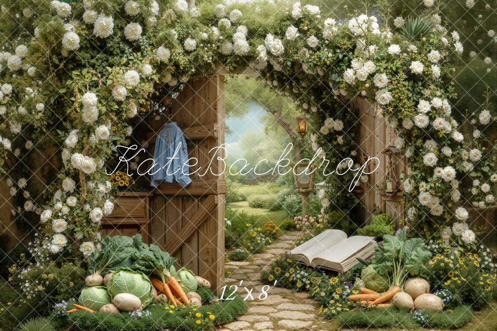 Kate Spring Garden Arch Floral Vegetables Backdrop Designed by Chain Photography - Image 8