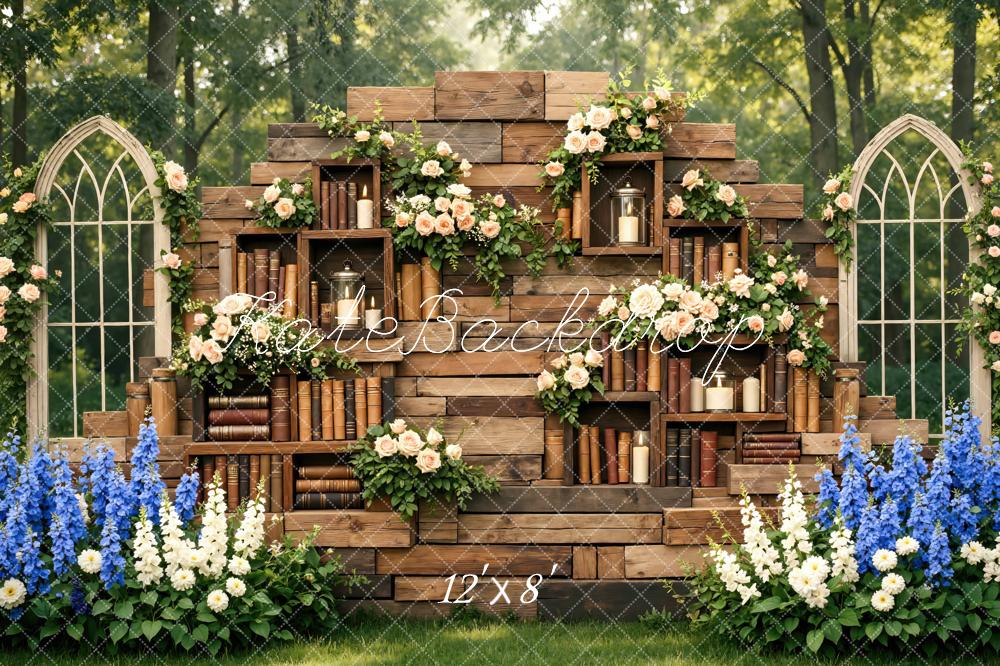 Kate Garden Books Florals Rustic Wood Backdrop Designed by Mini MakeBelieve - Image 8