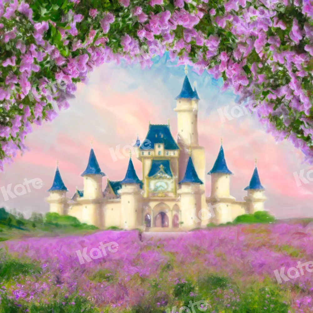 Kate Garden Castle Spring Flowers Backdrop Designed by GQ - Image 2