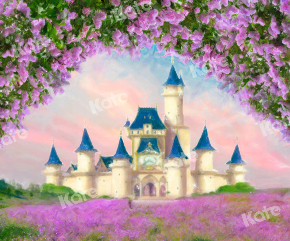 Kate Garden Castle Spring Flowers Backdrop Designed by GQ - Image 3