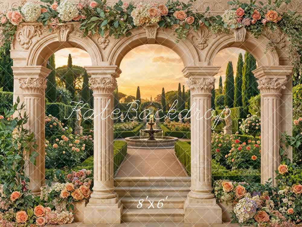 Kate Spring Garden Columns Floral Archway Backdrop Designed by Emstselch - Image 3