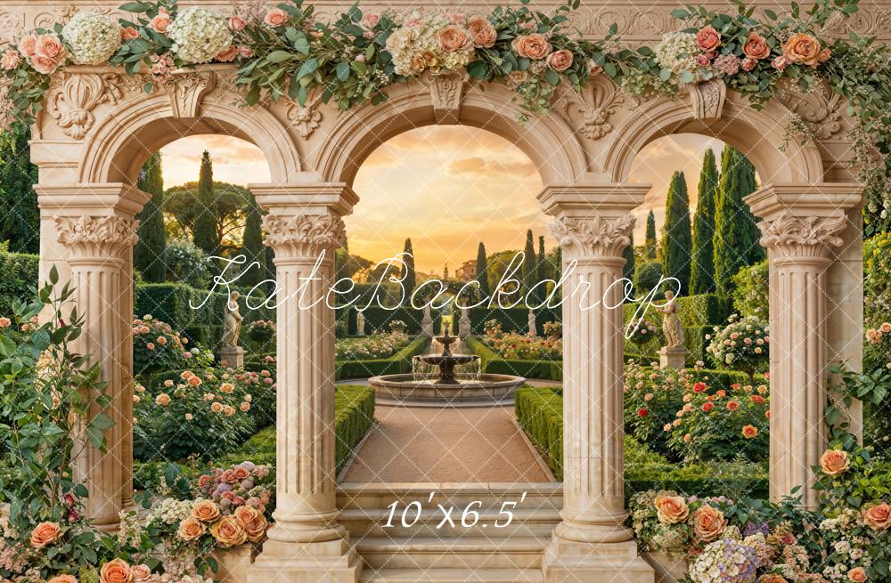 Kate Spring Garden Columns Floral Archway Backdrop Designed by Emstselch - Image 4