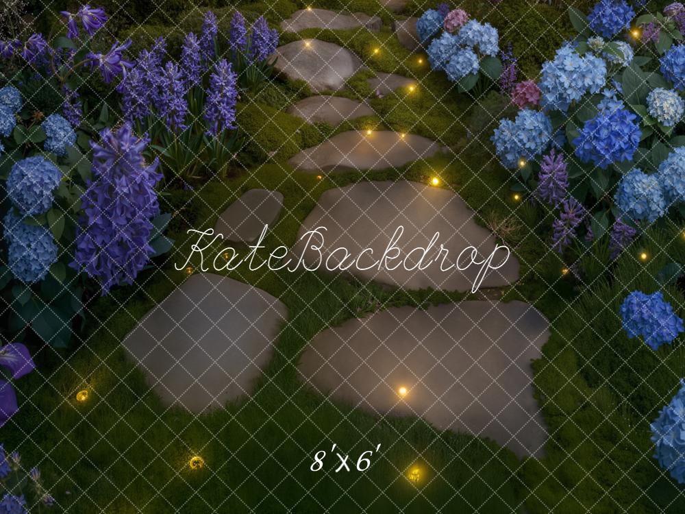Kate Stone Pathway Floor Purple Blue Floral Backdrop Designed by Kate image - Image 3