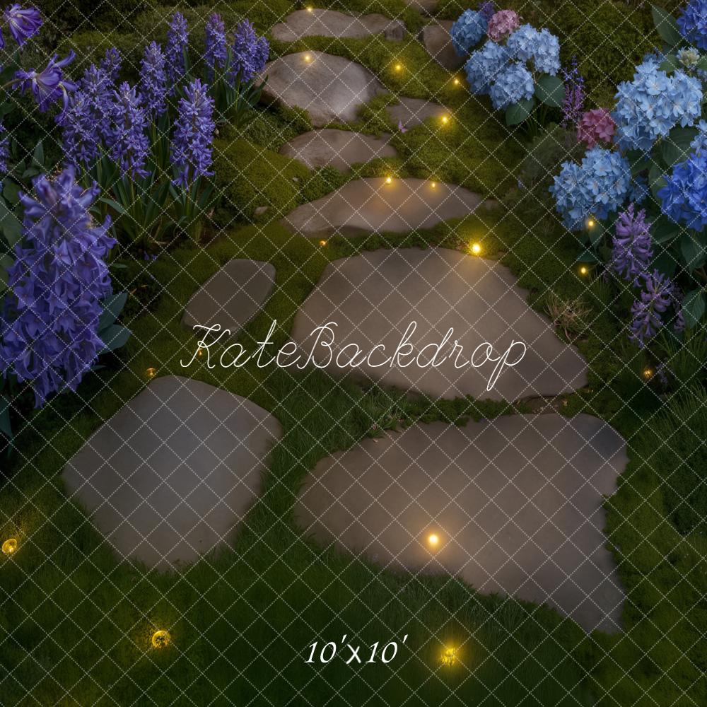 Kate Stone Pathway Floor Purple Blue Floral Backdrop Designed by Kate image - Image 7