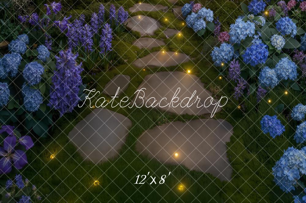 Kate Stone Pathway Floor Purple Blue Floral Backdrop Designed by Kate image - Image 8