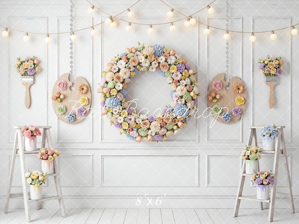Kate Garland Paint Palettes White Wall Backdrop Designed by Mini MakeBelieve - Image 3
