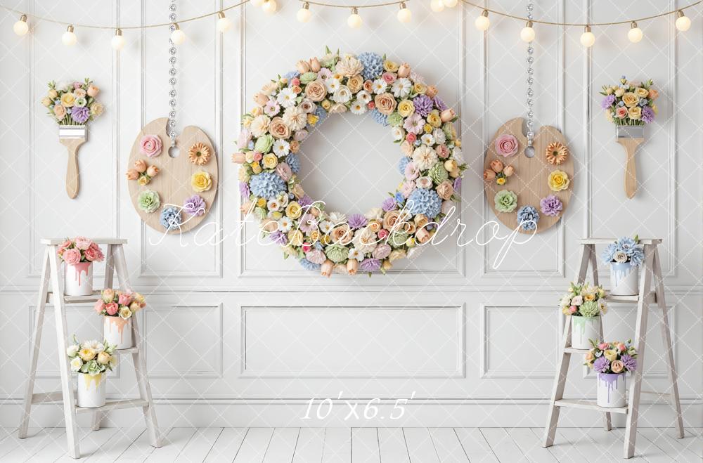 Kate Garland Paint Palettes White Wall Backdrop Designed by Mini MakeBelieve - Image 4
