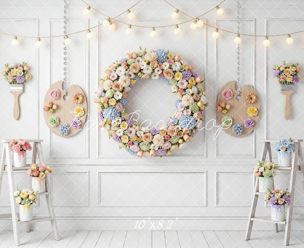 Kate Garland Paint Palettes White Wall Backdrop Designed by Mini MakeBelieve - Image 6
