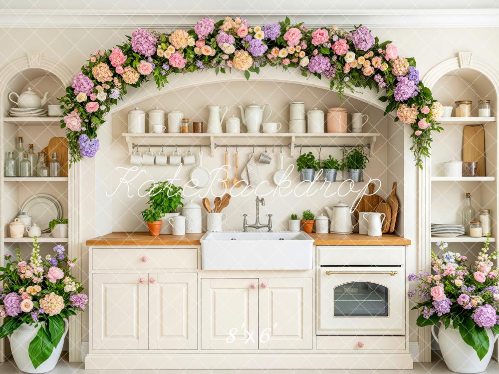 Kate Garland White Kitchen Shelves Backdrop Designed by Patty Robert - Image 3