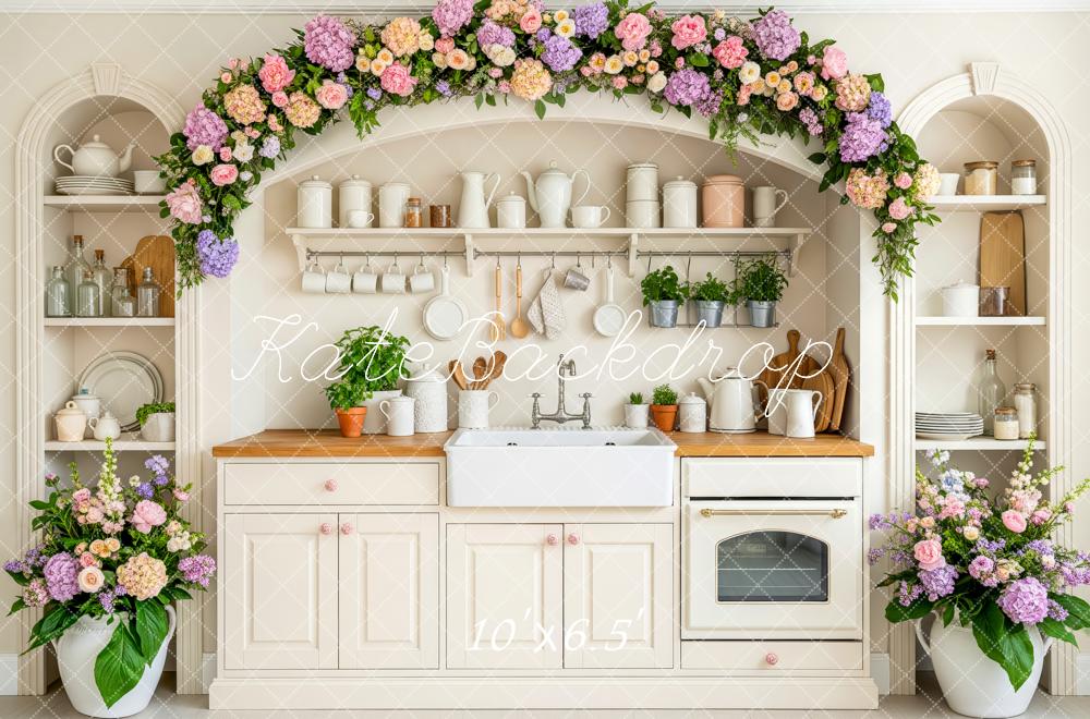 Kate Garland White Kitchen Shelves Backdrop Designed by Patty Robert - Image 4