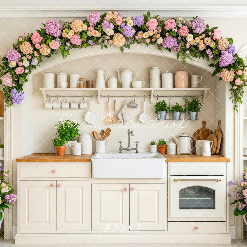 Kate Garland White Kitchen Shelves Backdrop Designed by Patty Robert - Image 5